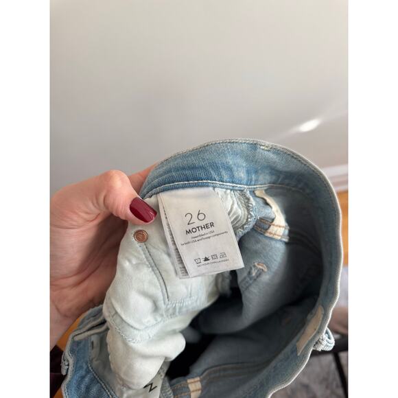 MOTHER The Weekender Fray Jeans in Swimming Pool Sunday Size 26 - Picture 10 of 11